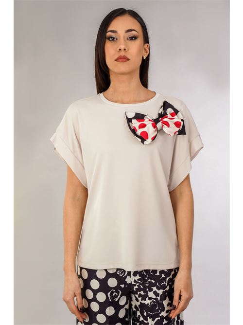 Maglia con fiocco GM by Gai Mattiolo | GM3265BURRO